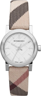 BURBERRY BU9212 stainless steel and fabric watch