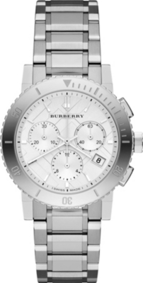 BURBERRY BU9700 The City stainless steel chronograph watch