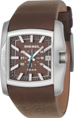 DIESEL DZ1179 stainless steel and leather watch