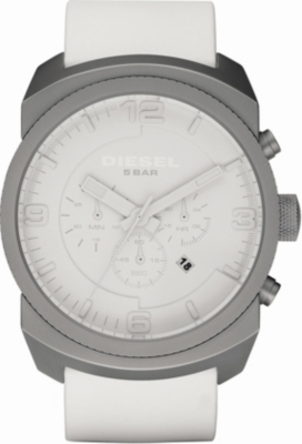 DIESEL DZ1450 steel and rubber chronograph watch