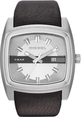 DIESEL DZ1555 steel and leather watch
