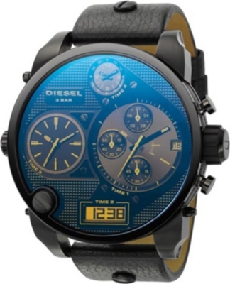 DIESEL DZ7127 Super Bad Ass steel and leather watch