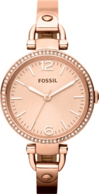 FOSSIL ES3226 Georgia rose gold-toned bracelet watch