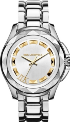 KARL LAGERFELD WATCHES KL1007 round stainless steel watch