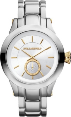 KARL LAGERFELD WATCHES KL1210 round stainless steel watch