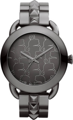KARL LAGERFELD WATCHES KL2202 round polished stainless steel watch