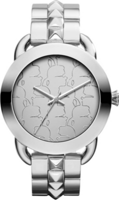 KARL LAGERFELD WATCHES KL2203 round polished stainless steel watch
