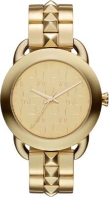 KARL LAGERFELD WATCHES KL2204 round gold-toned stainless steel watch