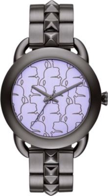 KARL LAGERFELD WATCHES KL2206 round gunmetal watch