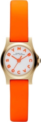 MARC BY MARC JACOBS MBM1236 Dinky Henry PVD gold-plated and rubber watch