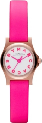 MARC BY MARC JACOBS MBM1237 rose gold and leather watch