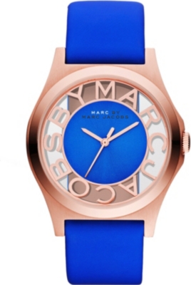 MARC BY MARC JACOBS MBM1244 rose gold and leather watch