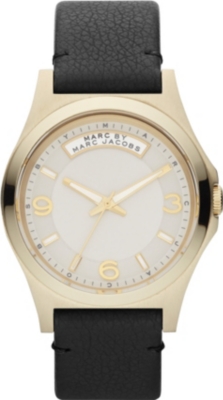 MARC BY MARC JACOBS MBM1264 Baby Dave gold-toned leather watch