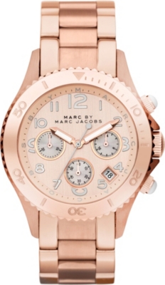 MARC BY MARC JACOBS MBM3156 Rock Chrono rose gold-plated watch