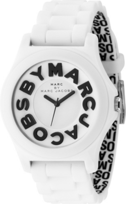 MARC BY MARC JACOBS White unisex logo watch