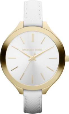 MICHAEL KORS Mk2273 gold-plated and leather watch