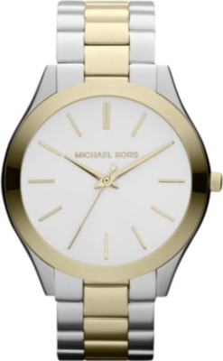 MICHAEL KORS Mk3198 gold and silver-plated watch