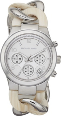 MICHAEL KORS Mk4263 silver-plated chronograph watch