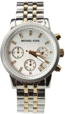 MICHAEL KORS - MK5057 Ritz stainless steel and gold-plated watch ...