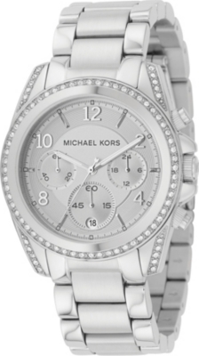 MICHAEL KORS MK5165 Jet Set silver-plated chronograph watch