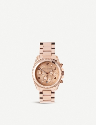MICHAEL KORS MK5263 Rose gold-plated chronograph watch