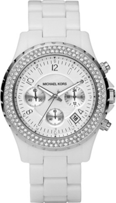 MICHAEL KORS MK5300 Jet Set stainless steel and plastic chronograph watch