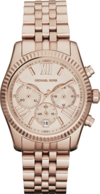 MICHAEL KORS MK5569 PVD rose gold-plated chronograph watch