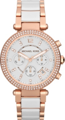 MICHAEL KORS MK5774 Parker rose gold-plate chronograph watch