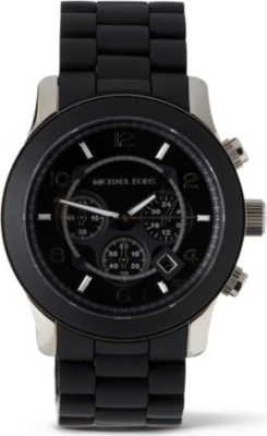 MICHAEL KORS MK8107 Steel and plastic unisex watch (Black