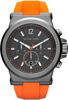 MICHAEL KORS MK8296 steel and silicone chronograph watch
