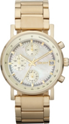 DKNY NY4332 gold-plated stainless steel chronograph watch