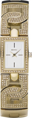 DKNY D&ndash;link crystal studded bracelet watch