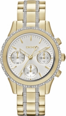 DKNY NY8707 stainless steel and gold-plated chronograph watch