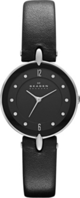 SKAGEN SKW2011 leather strap watch
