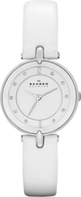 SKAGEN SKW2012 leather strap watch