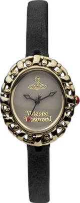 VIVIENNE WESTWOOD VV005SMBK gold-toned leather watch