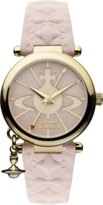 VIVIENNE WESTWOOD VV006PKPK gold-toned leather watch