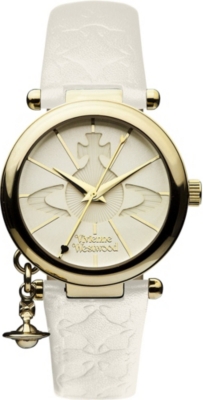 VIVIENNE WESTWOOD VV006WHWH gold-toned leather watch