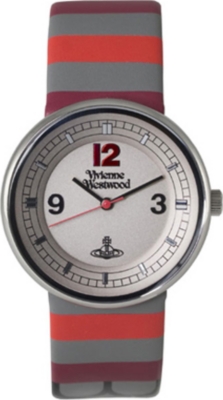 VIVIENNE WESTWOOD VV020GY Spirit red stripe unisex watch