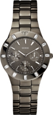 GUESS W0027L1 gunmetal stainless steel watch