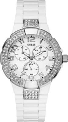 GUESS W13564L1 stainless steel and polycarbonate chronograph watch