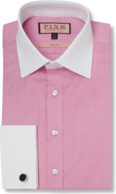 THOMAS PINK Bishop slim fit double cuff shirt