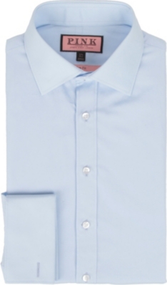 THOMAS PINK Quintessential slim fit double cuff shirt