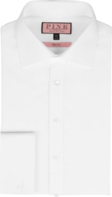THOMAS PINK Quintessential slim fit double cuff shirt