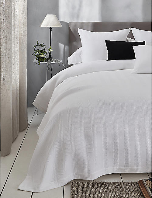 THE WHITE COMPANY: Mason double cotton bedspread 250cm x 240cm