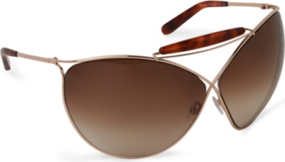 TOM FORD Cross-over round-frame sunglasses