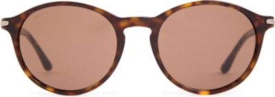 GIORGIO ARMANI Havana Frames of Life round-frame sunglasses