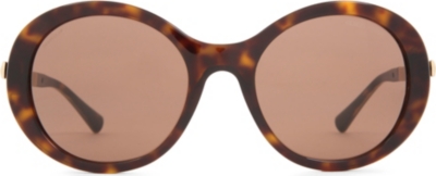 GIORGIO ARMANI Havana tortoiseshell round-frame sunglasses