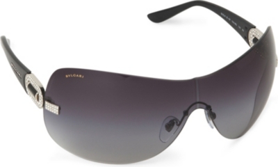 BVLGARI Icona Crystals wraparound sunglasses