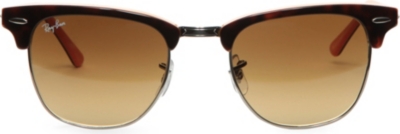 RAY-BAN ClubMaster tortoiseshell half-frame sunglasses